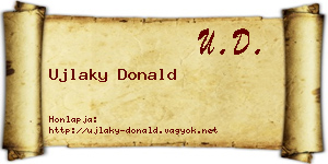 Ujlaky Donald névjegykártya